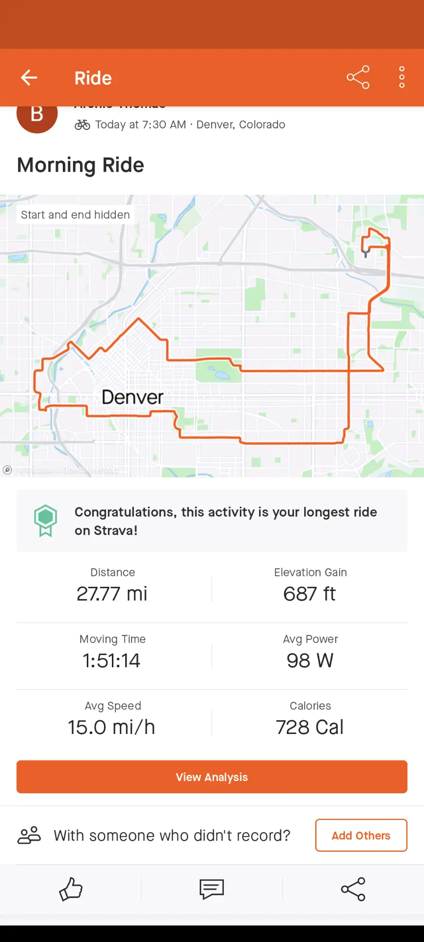 longest ride of my life