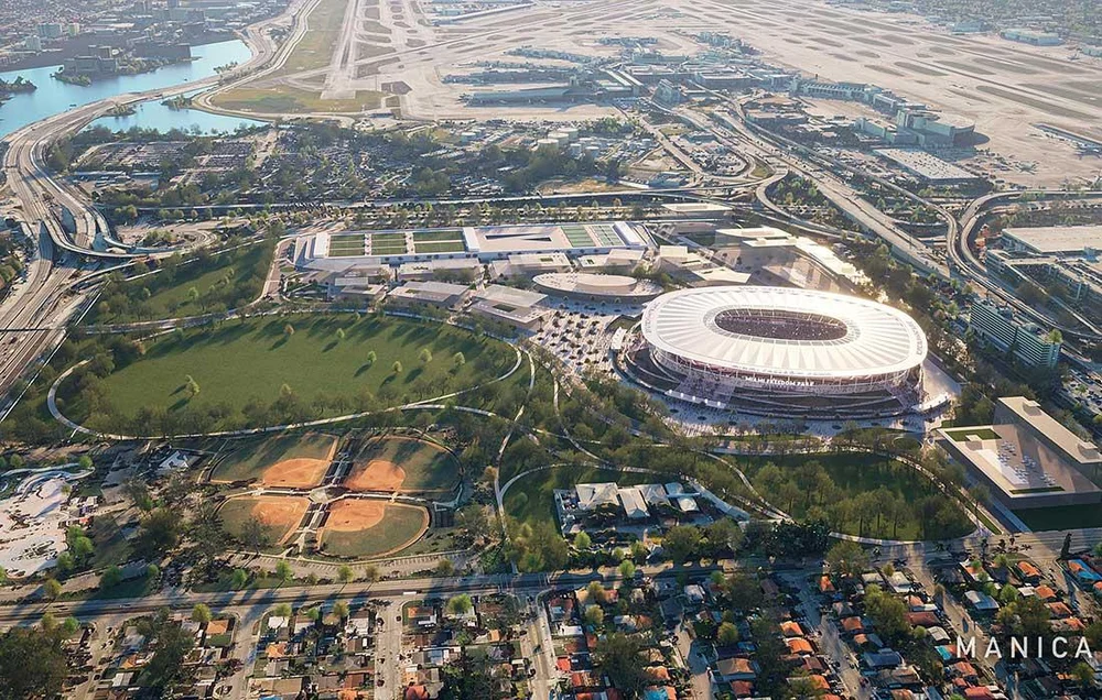 inter miami stadium drone