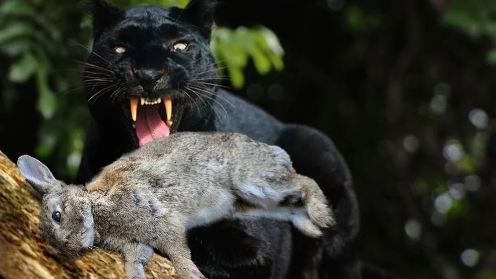 panther eating oilers