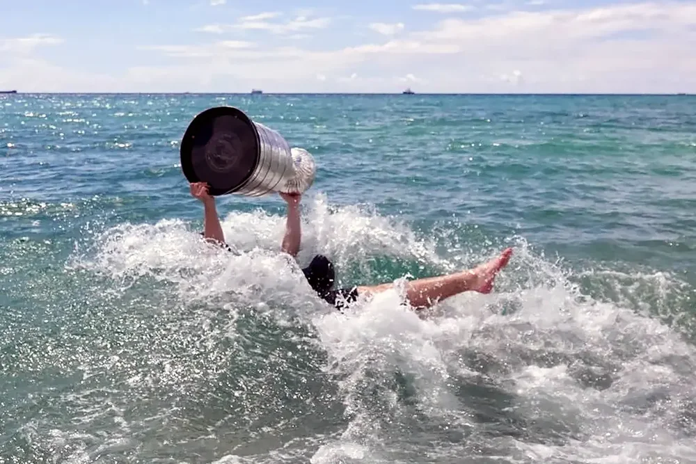 stanley cup at the beach