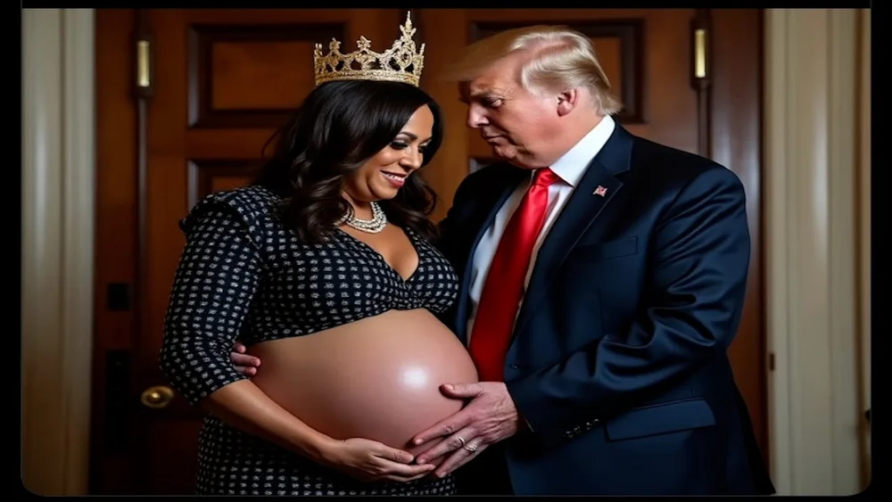 trump and kamala are having a baby