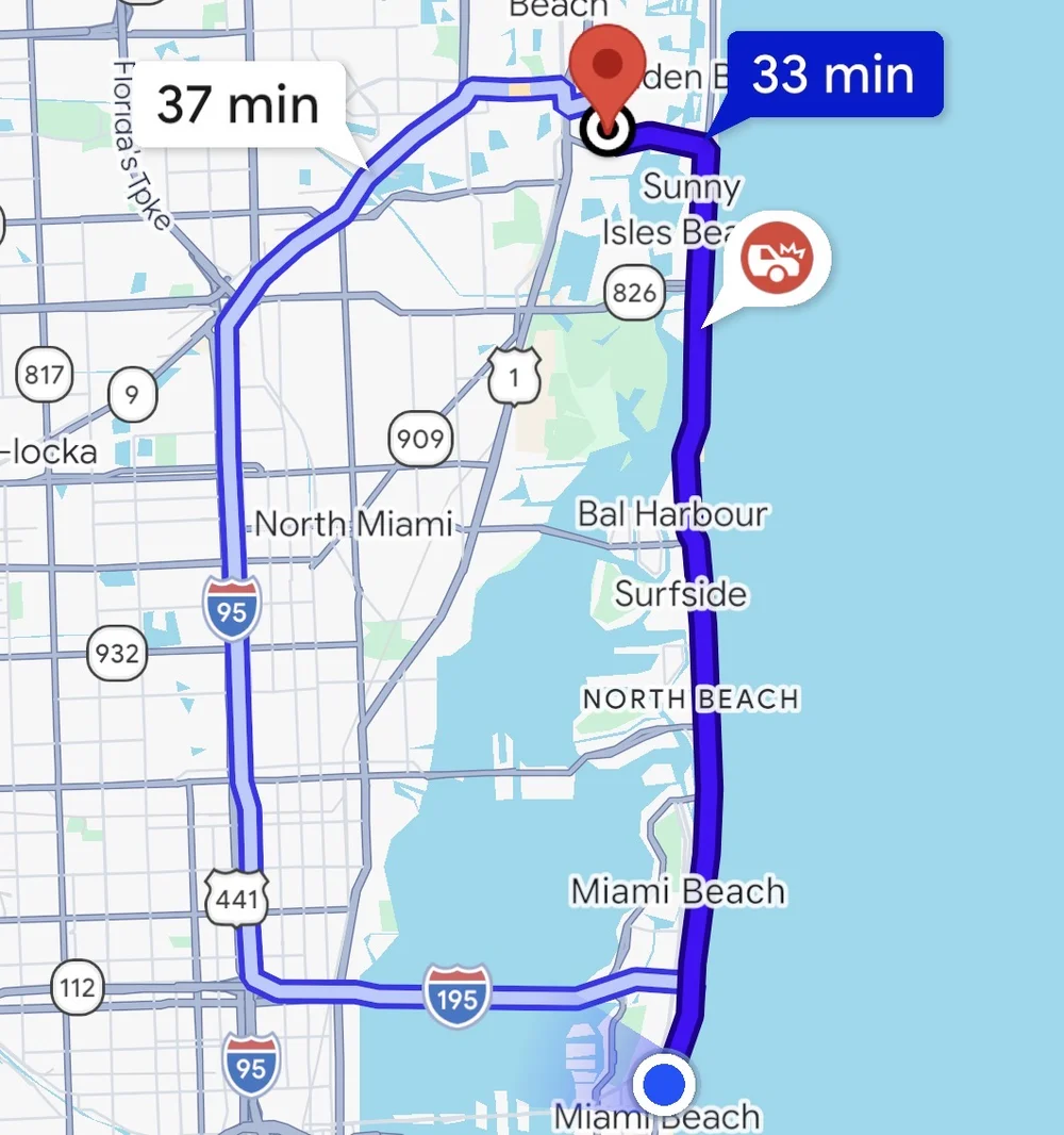 aventura to south beach