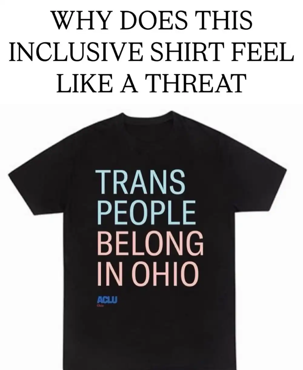 incluive shirt feels like a threat