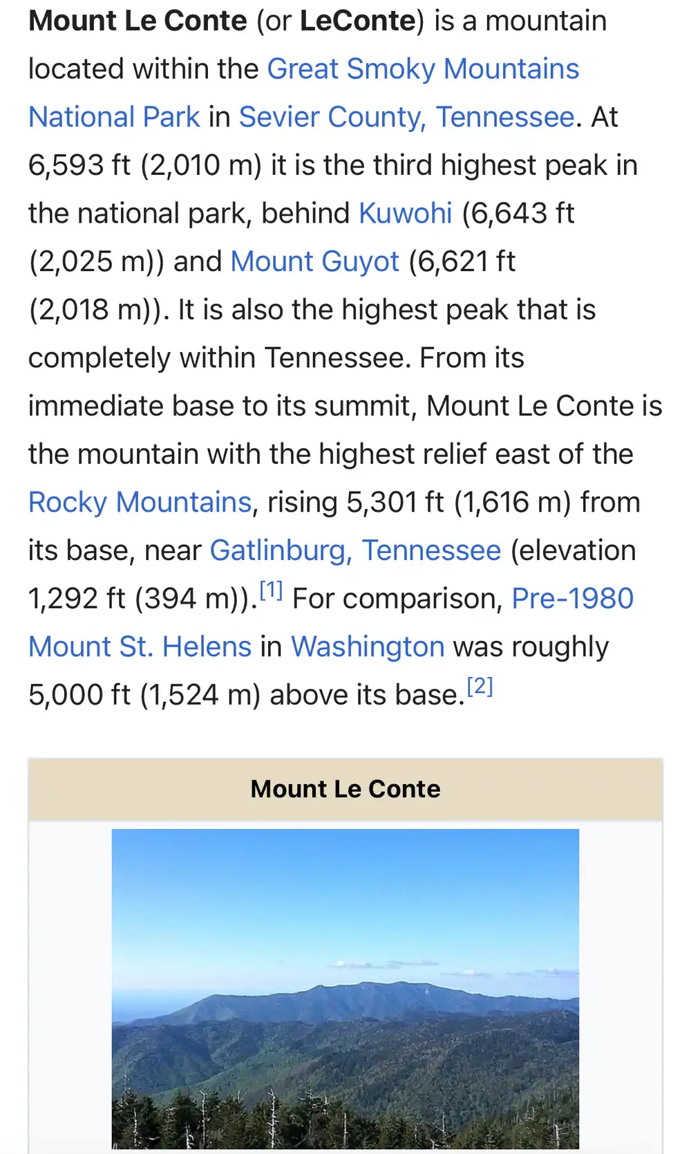 mount leconte