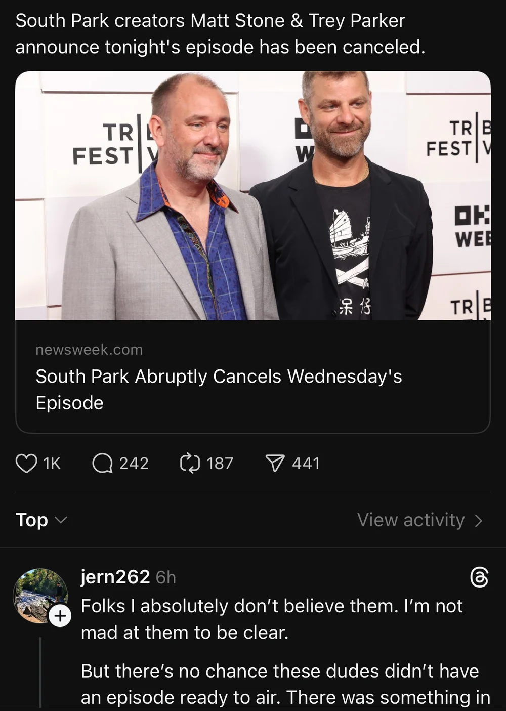 south park cancelled south park cancelled