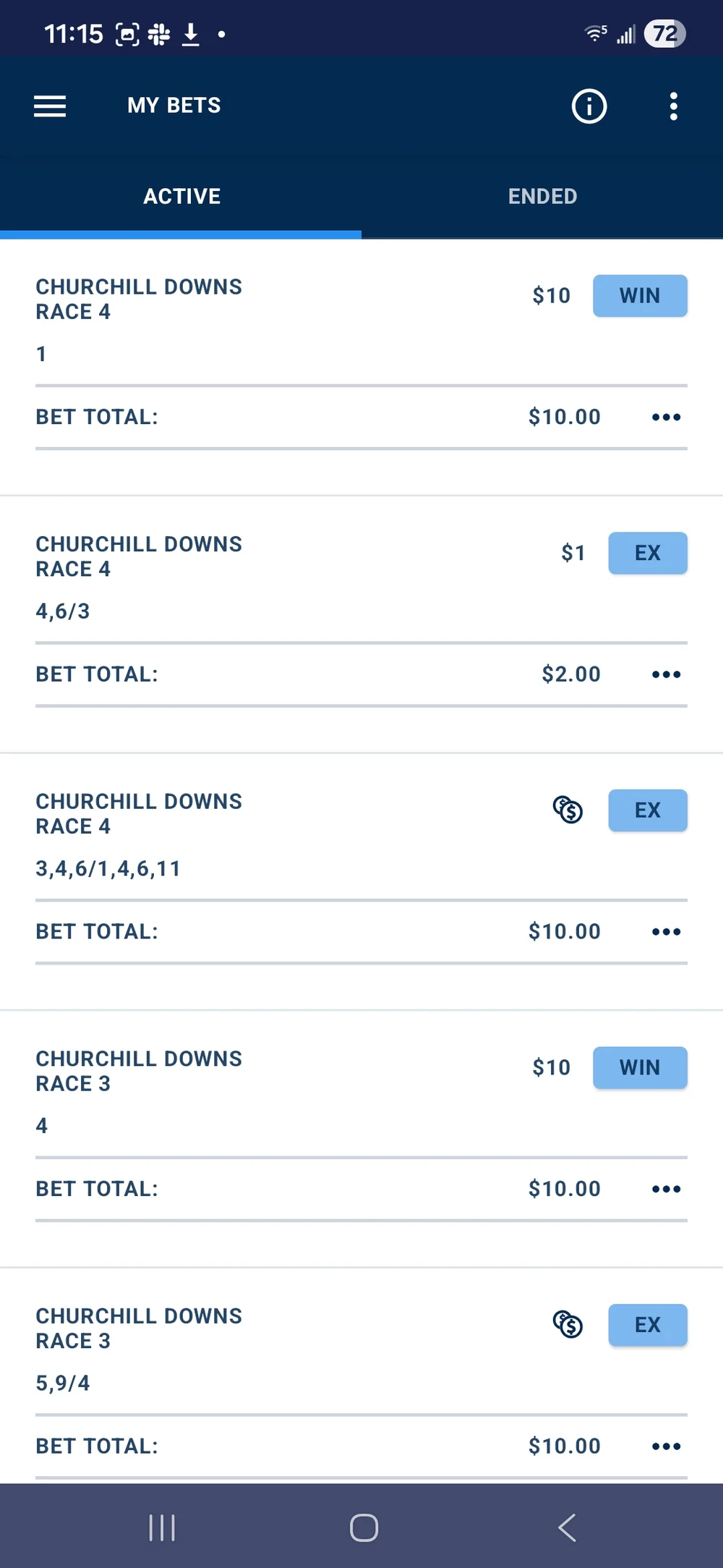 churchill downs race four