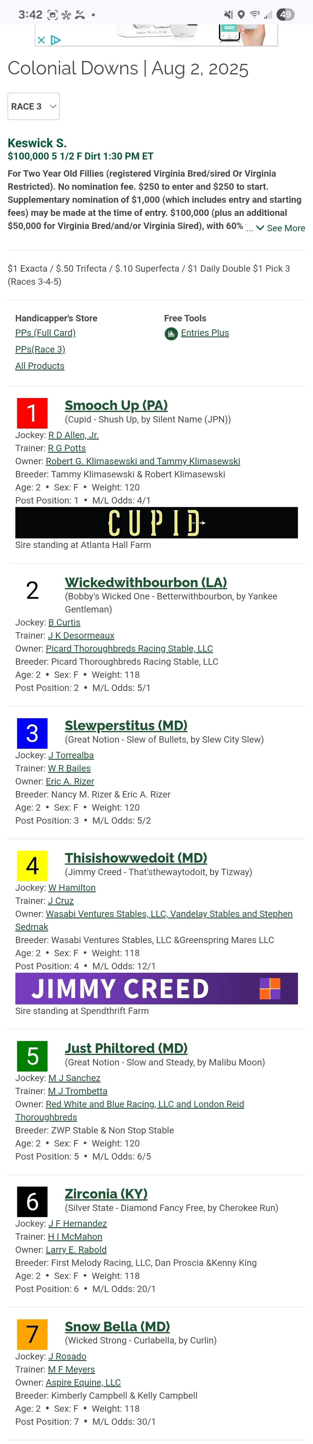 colonial downs august 2