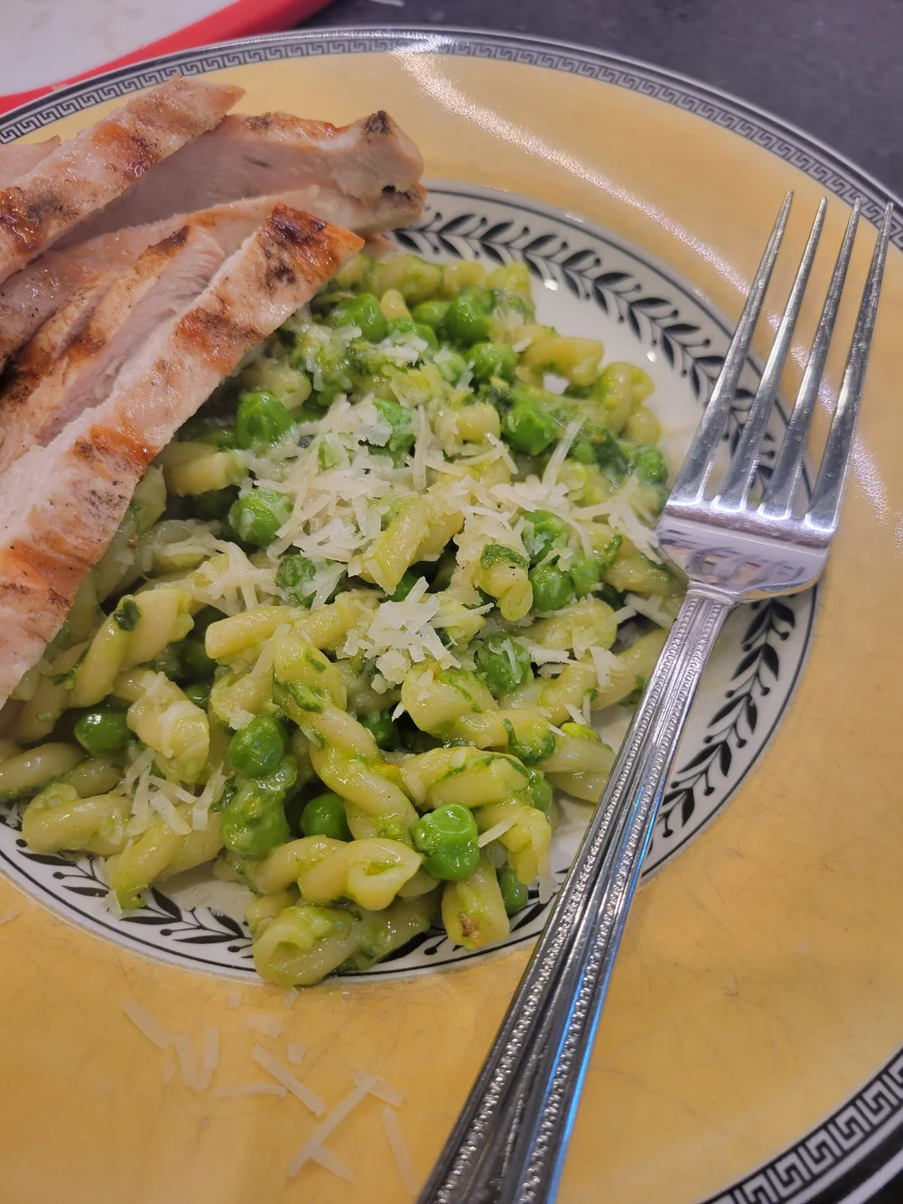 wild ramp pesto with organic green peas
