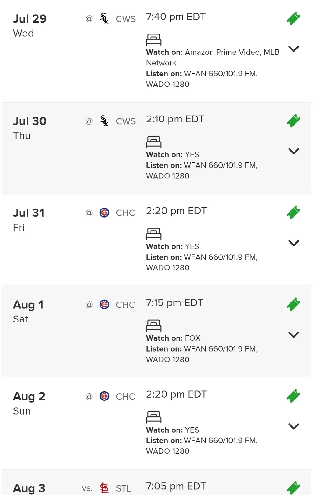 yankees at chicago