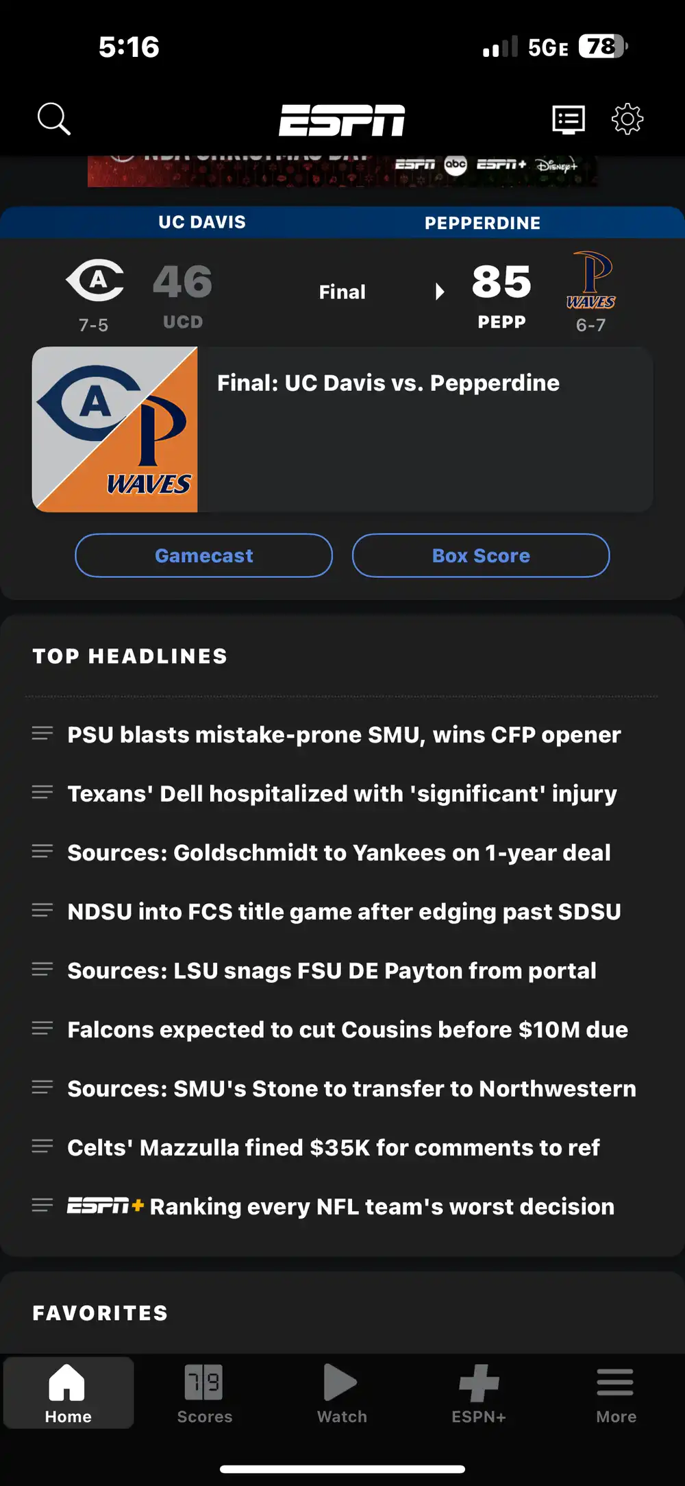 espn headlines