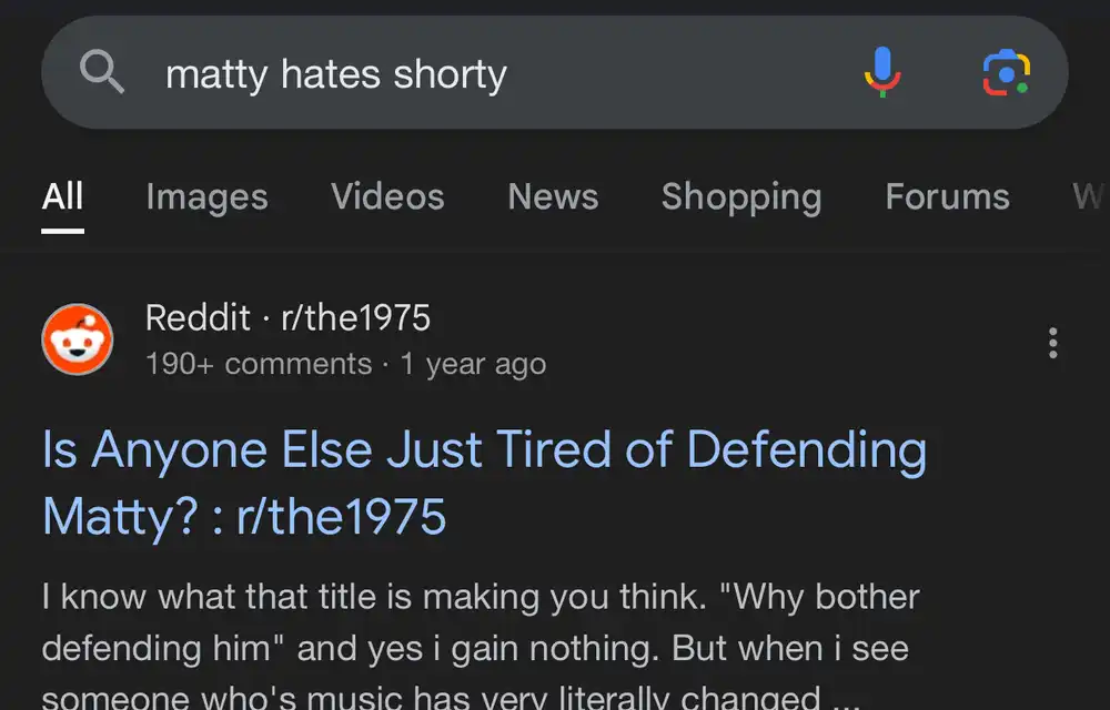 matty hates shorty