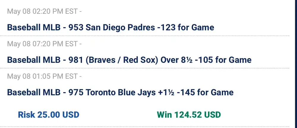 mlb parlay 20240508