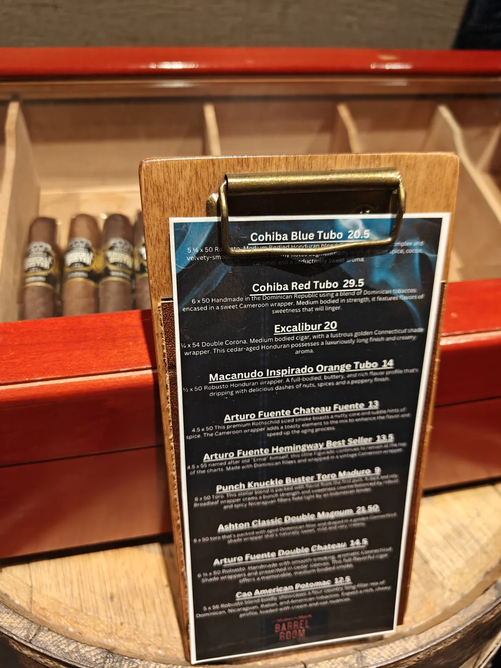 barrel room is cool cigars