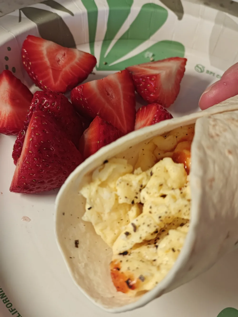 breakfast burrito strawberries 
