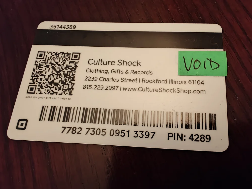 culture shock gift card