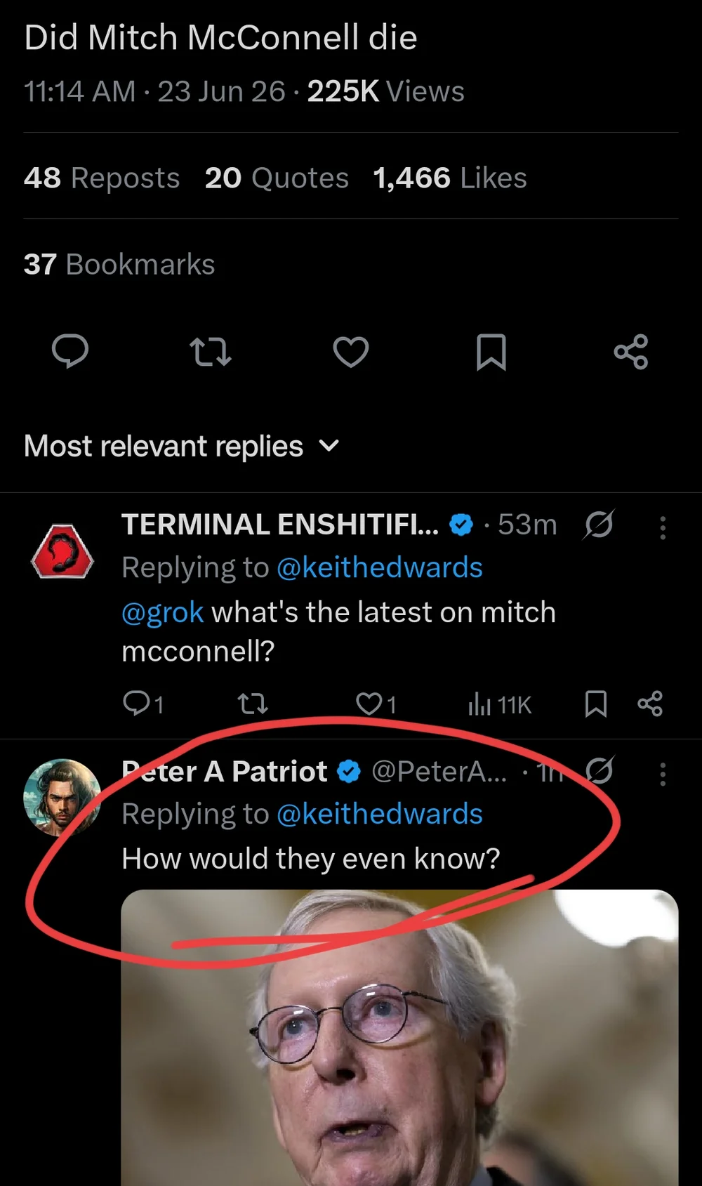did mitch died