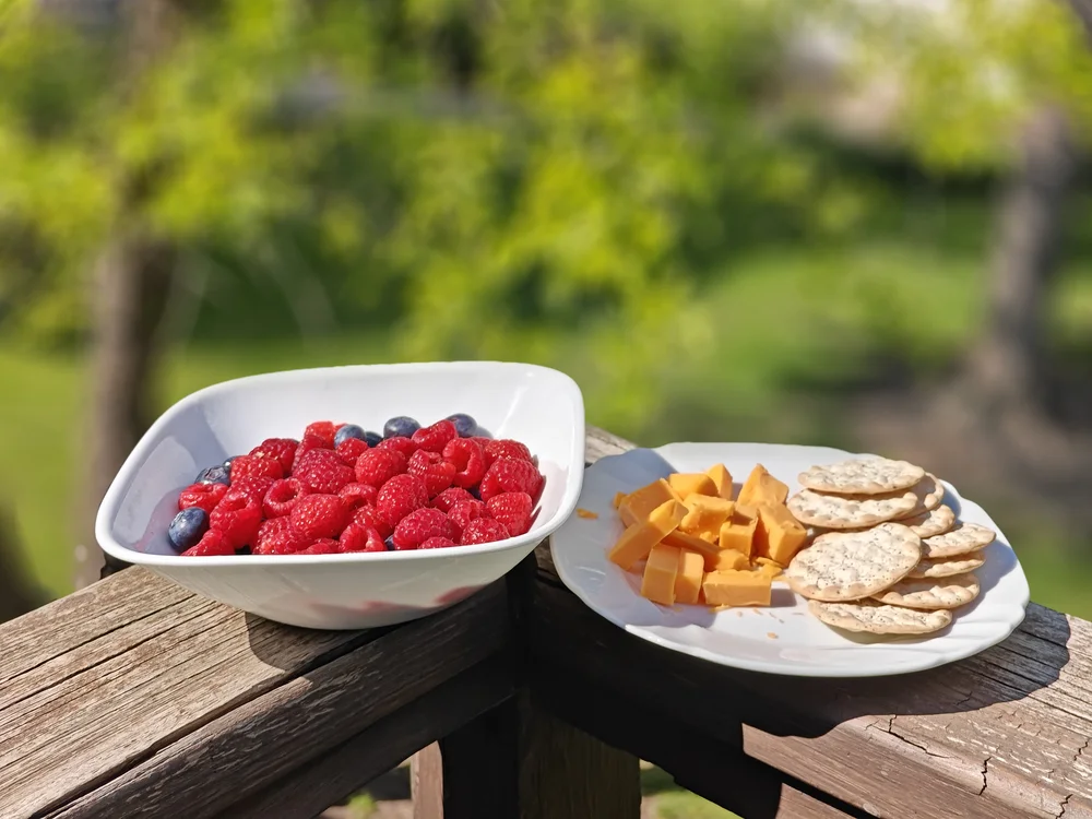 fruit and cheese plate