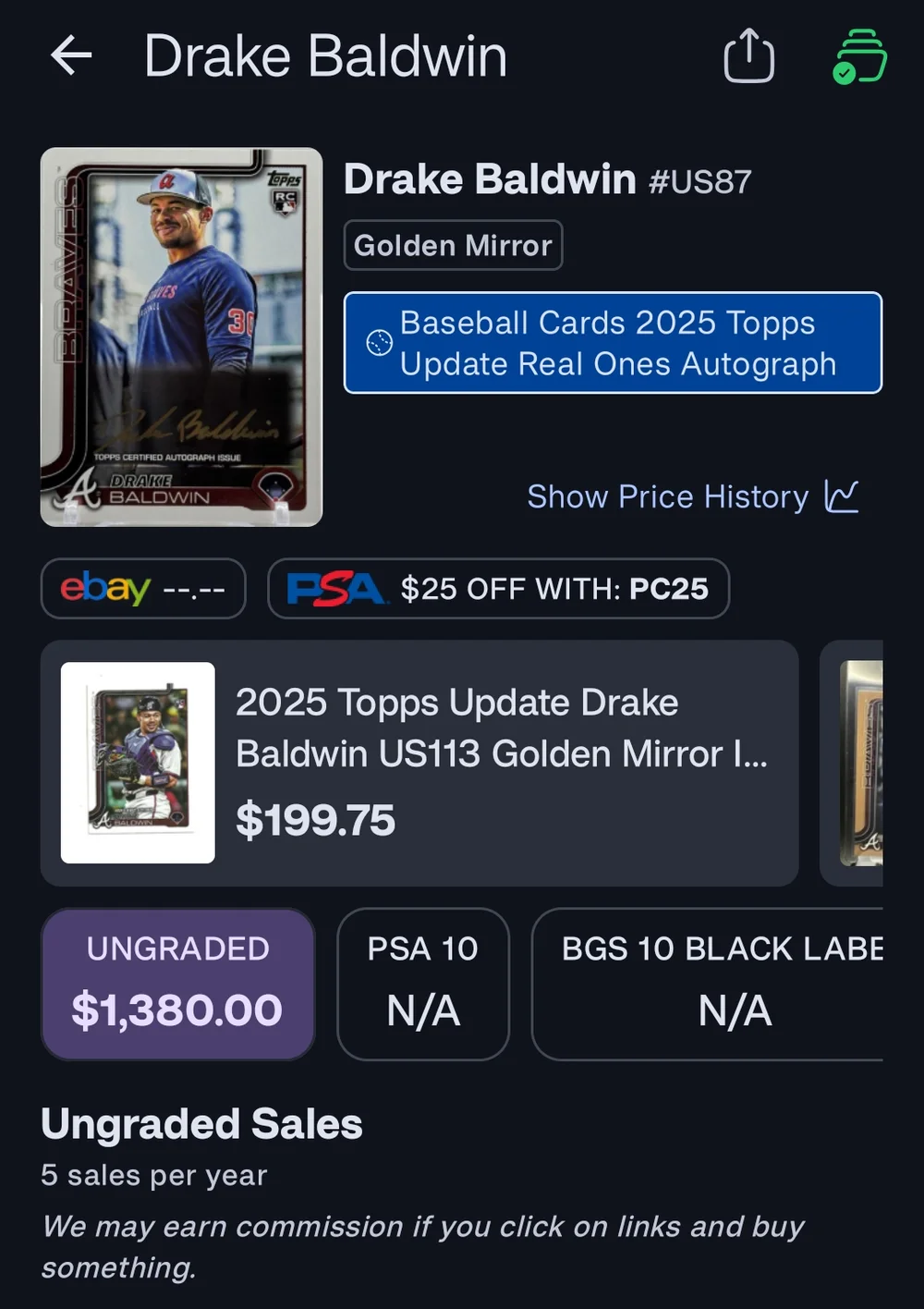 got a drake baldwin 2025 topps