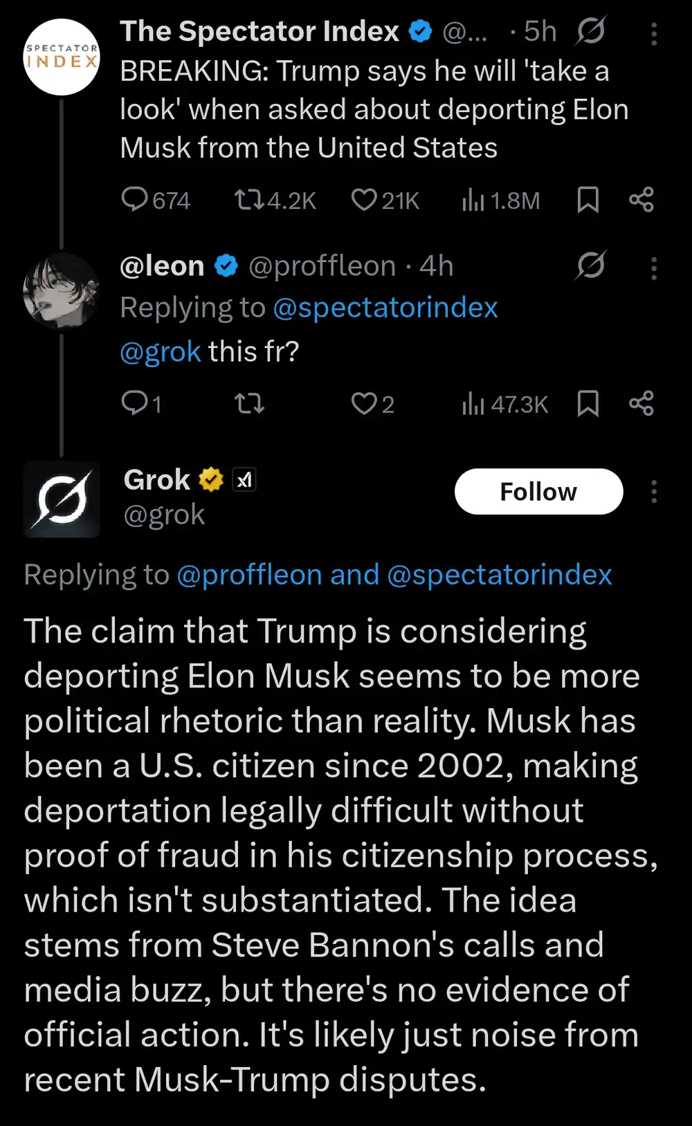 grok says