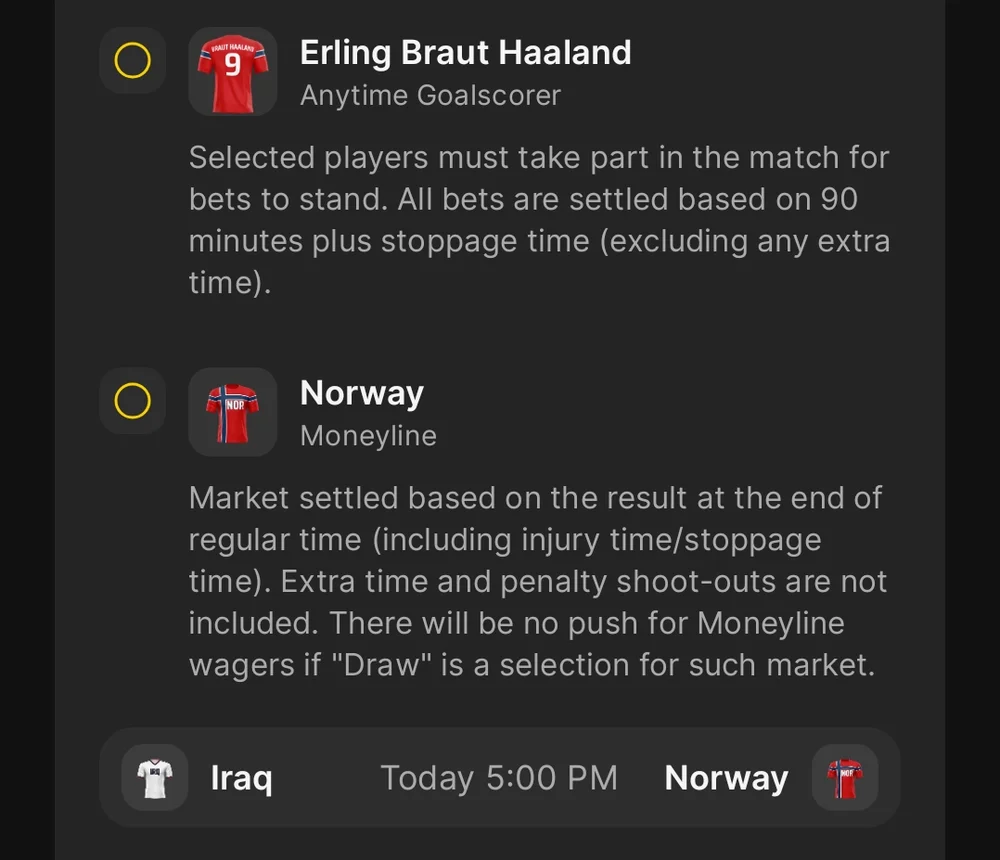 haaland and norway parlay