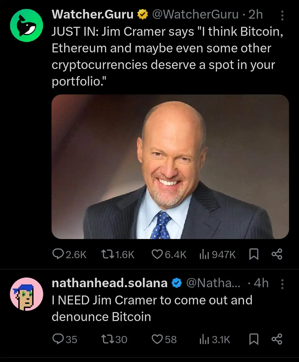 jim cramer likes bitcoins