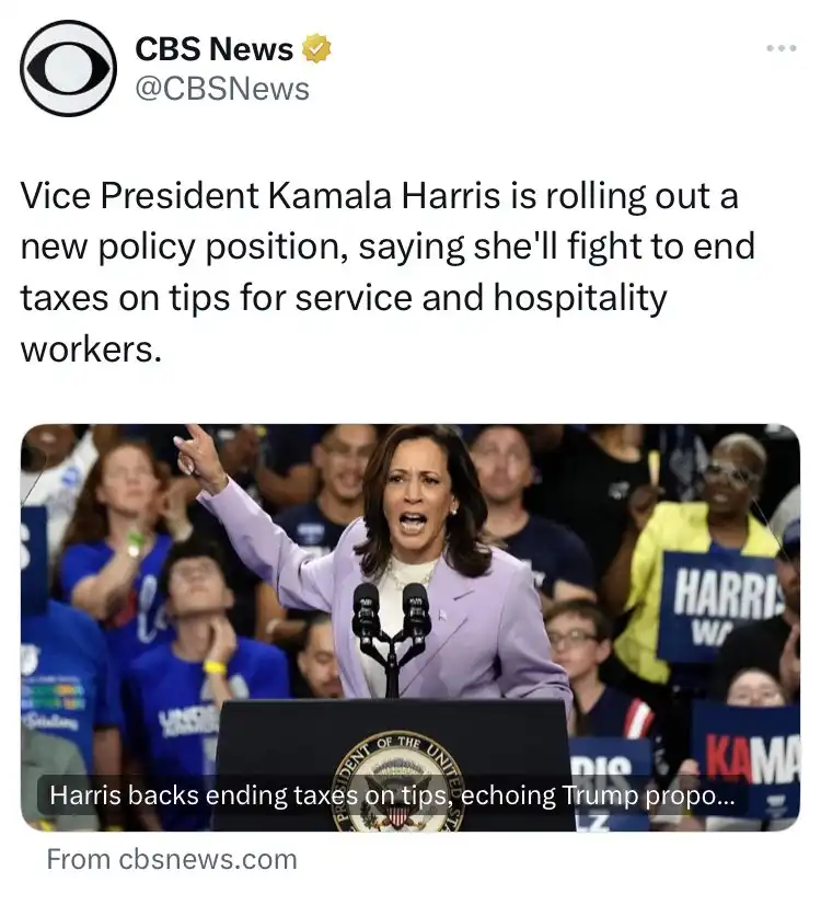 kamala taxing tips is fine