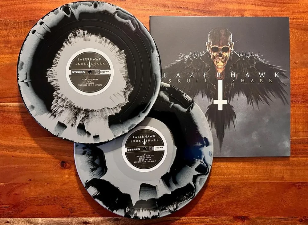 lazerhawk skull and shark vinyl press 3