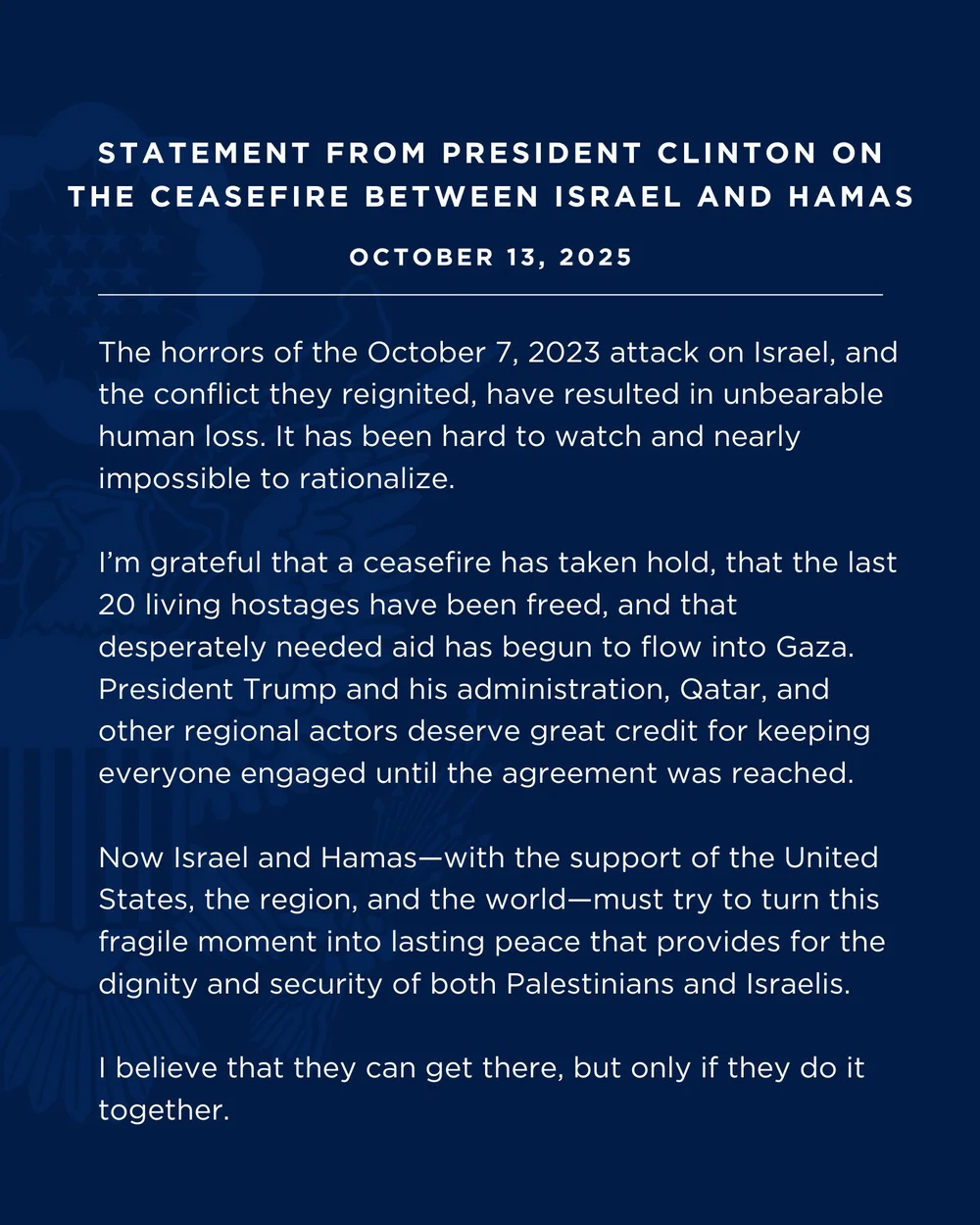 middle east peace clinton