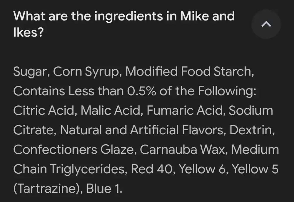 mike and ikes ingredient