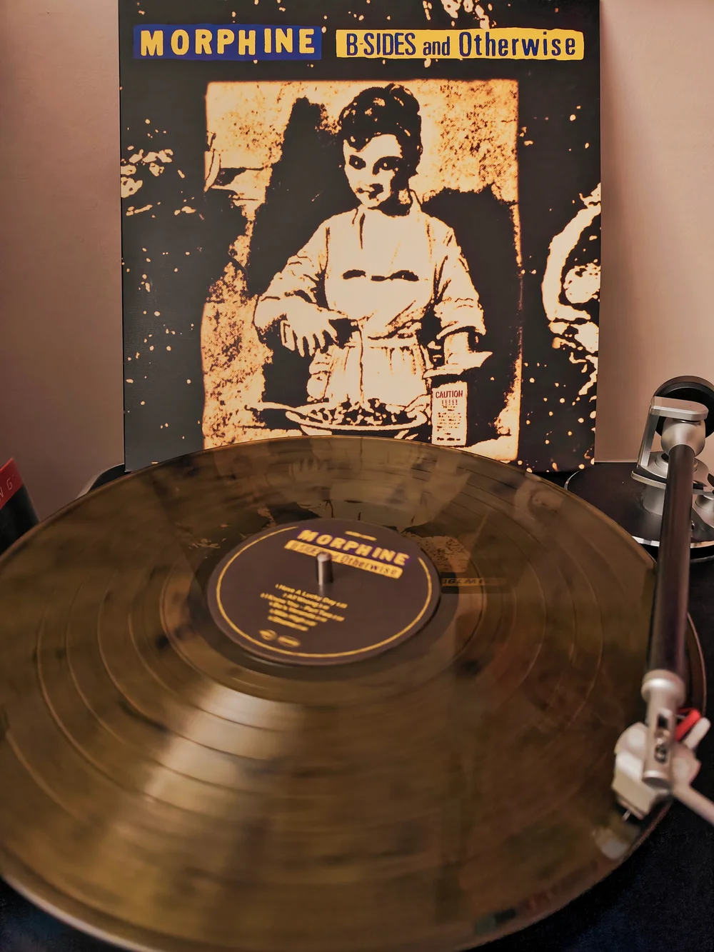 morphine b sides yellow and black marbled vinyl