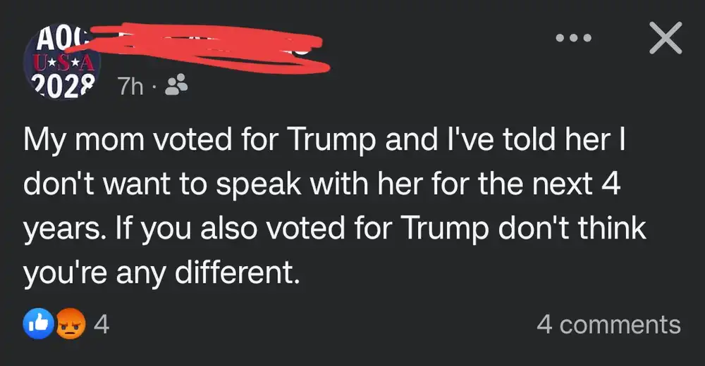 my mom voted for trump