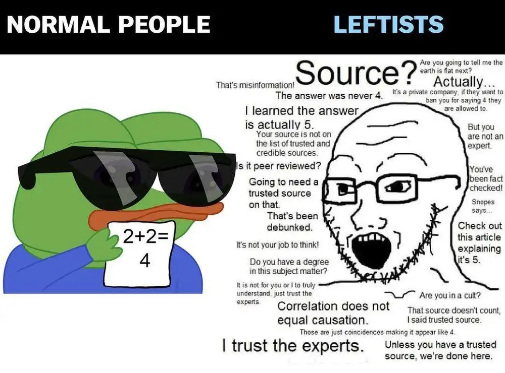 normal people vs leftist