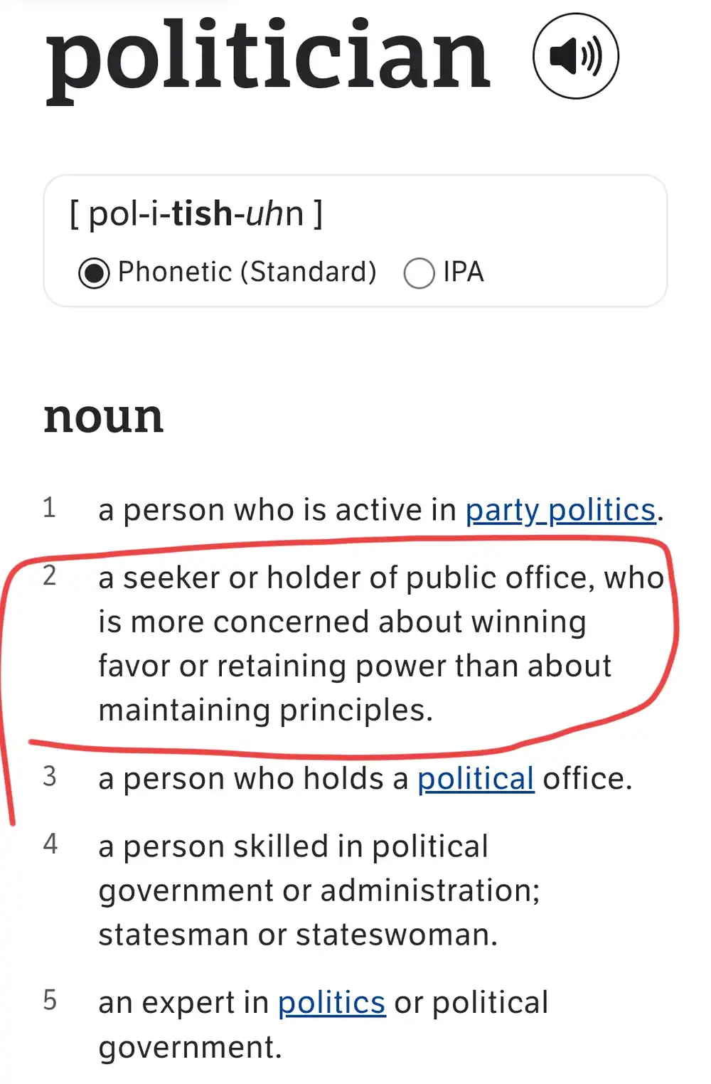 politician definition