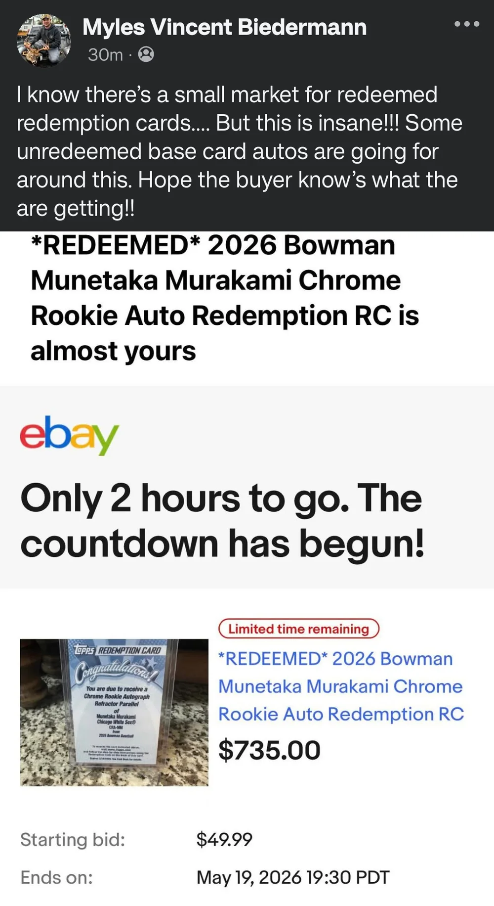 redemeed card values