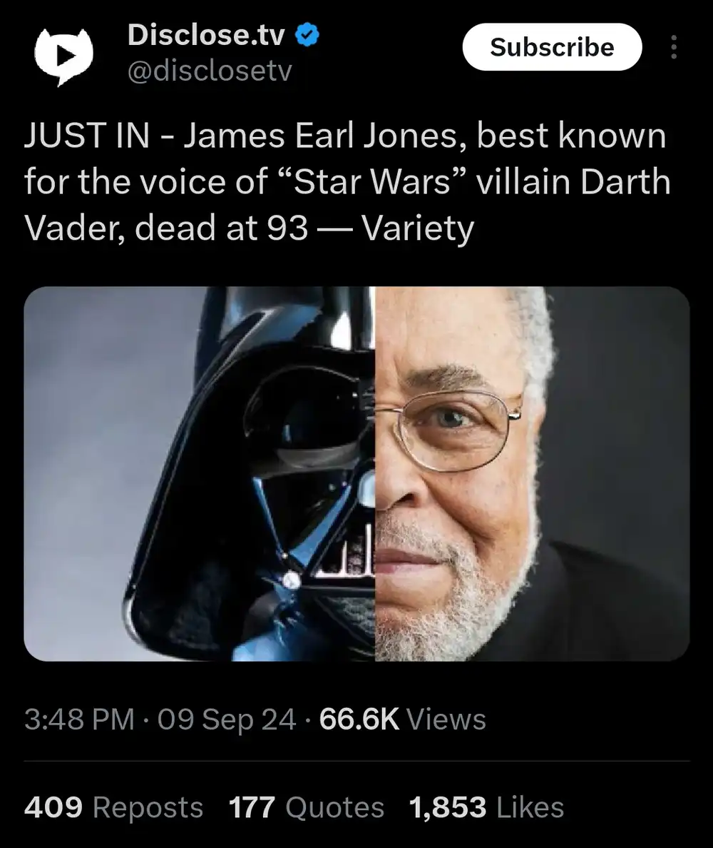 rip james earl jones