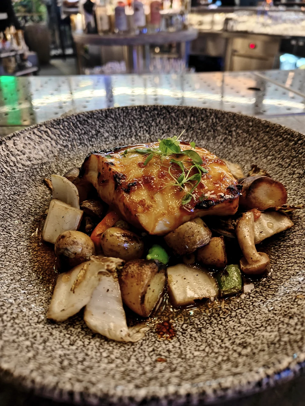 sake glazed chilean sea bass