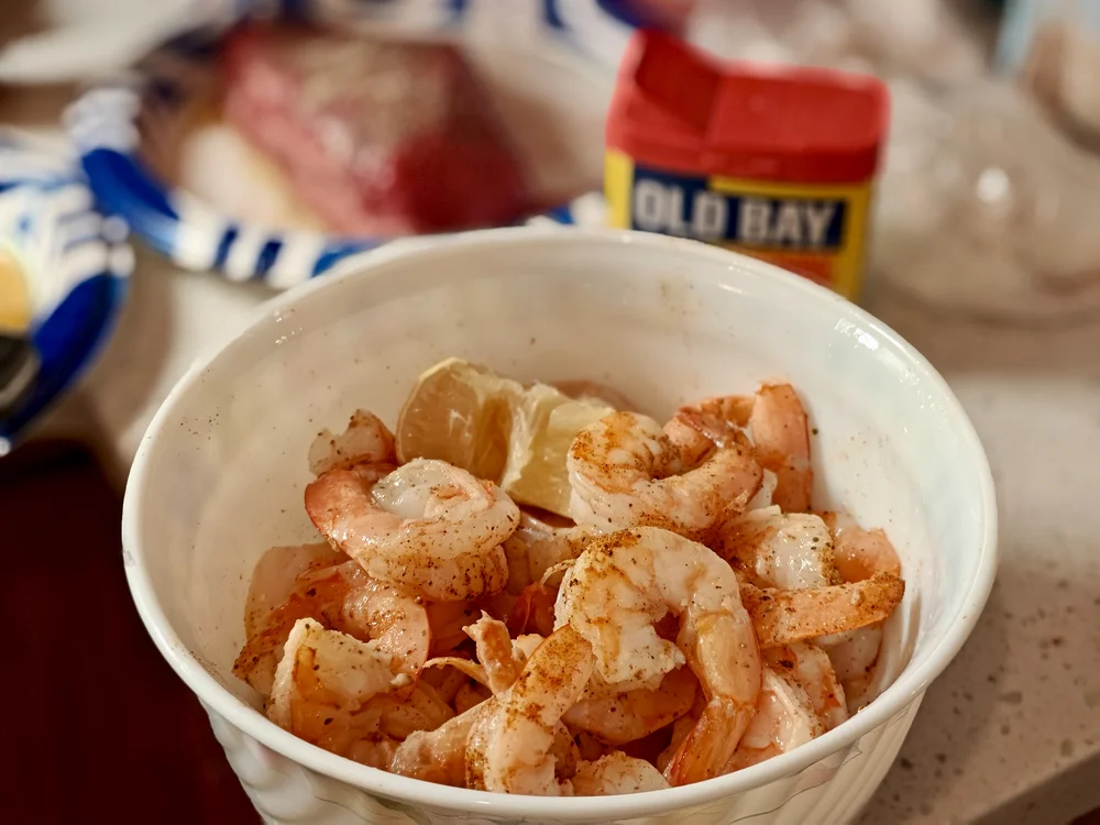 simple lemon and old bay seasoning shrimp