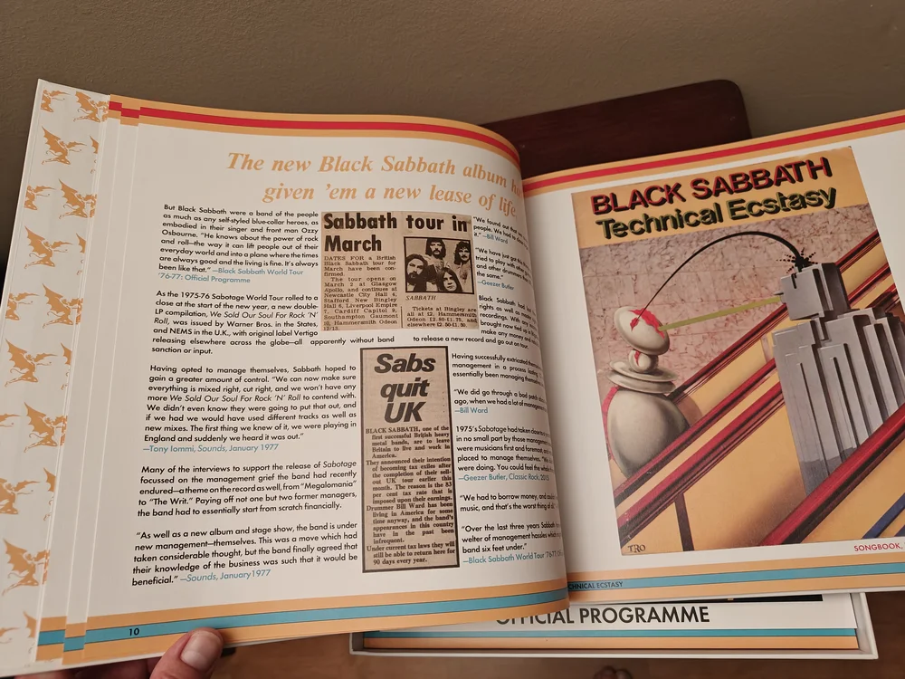 technical ecstasy (1978) open book