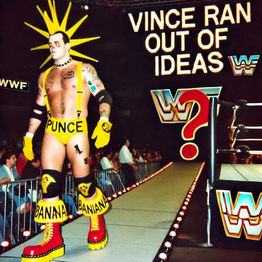 unused wwf character peter banana punce