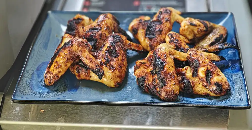 wings on the grill