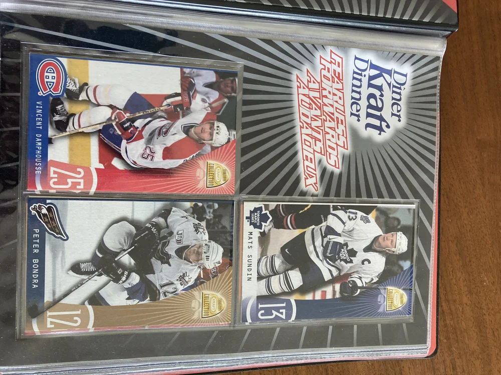 hockey cards collection diner kraft dinner