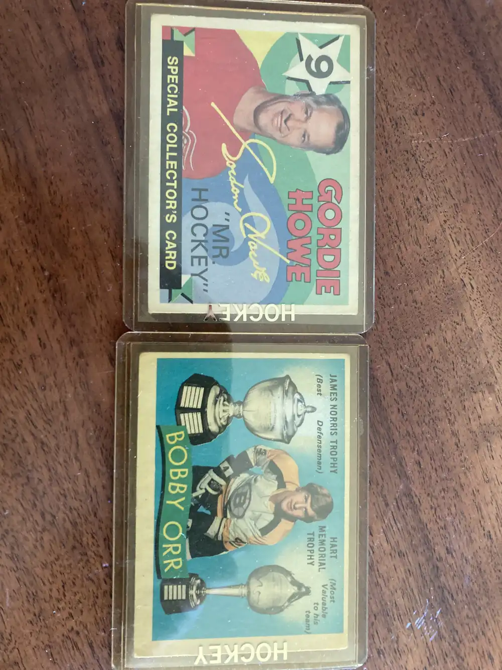 hockey cards collection gorde howe bobby orr