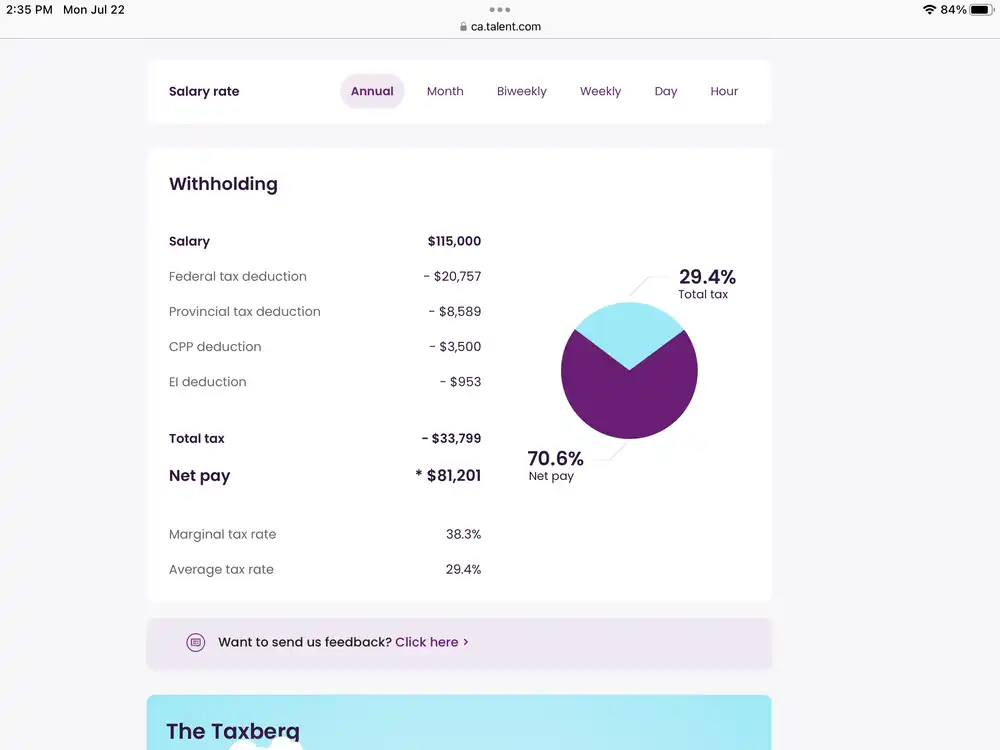 income taxes in canada