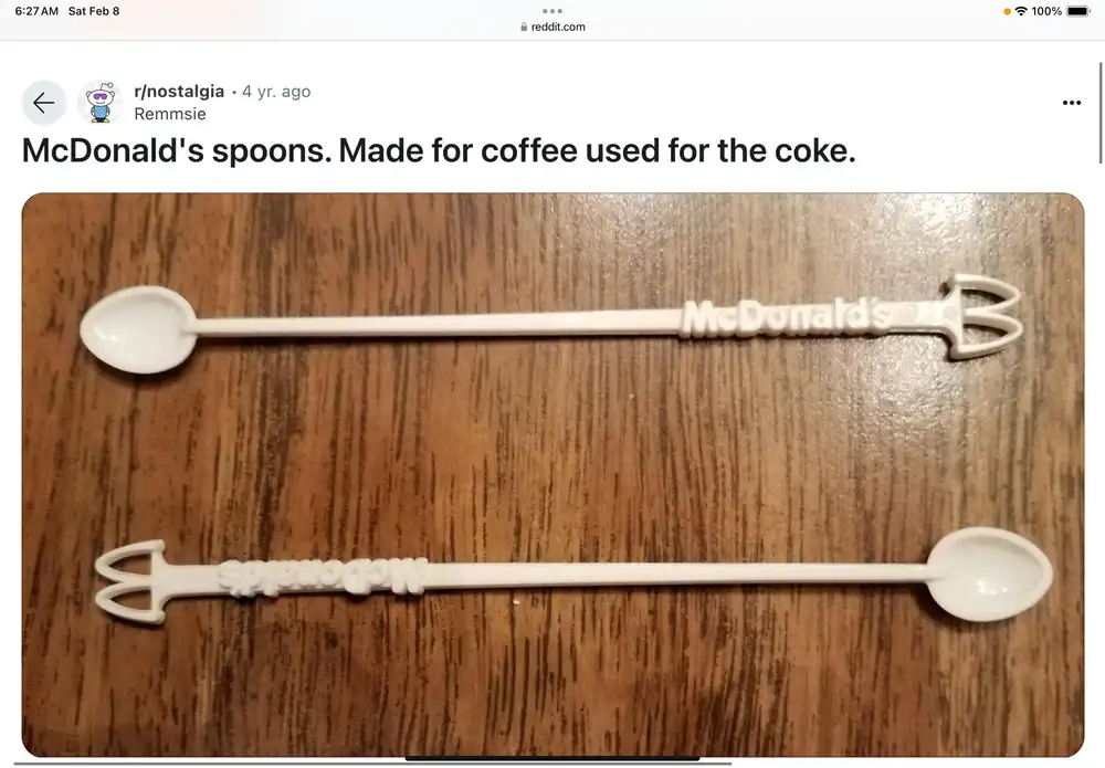 mcdonalds spoons good for yeyo