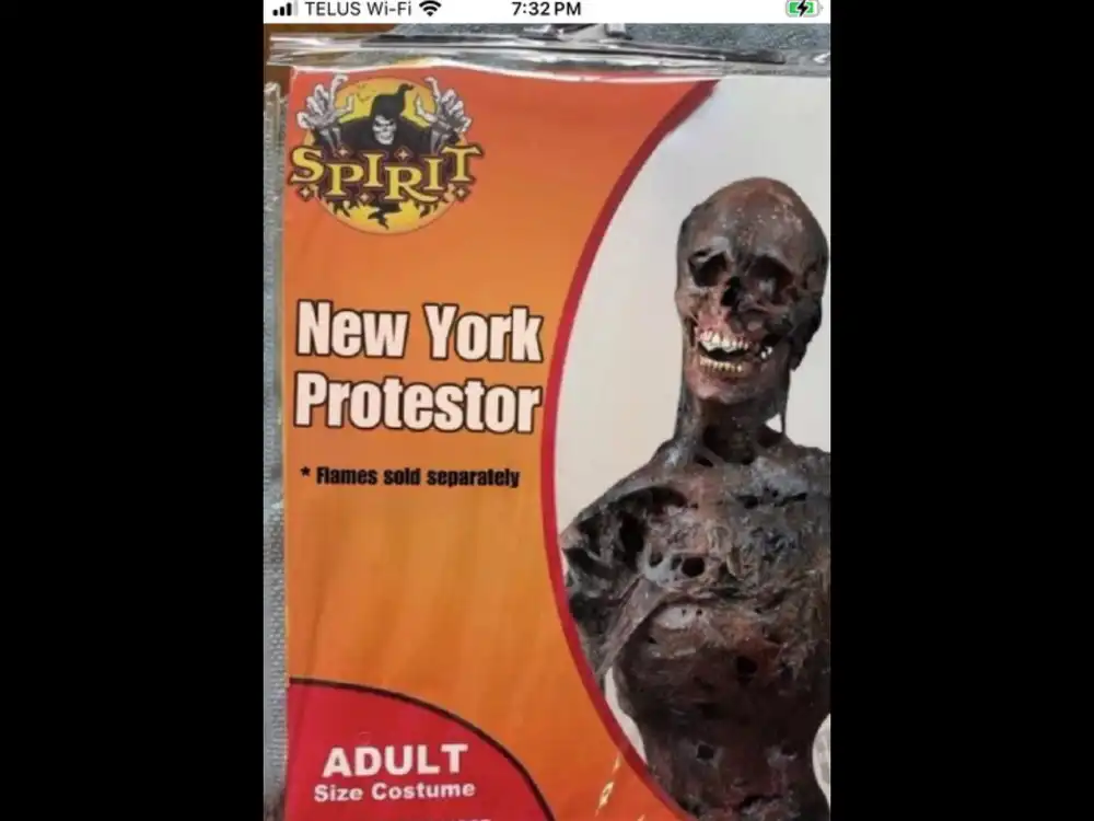 new york protestor flames sold separately