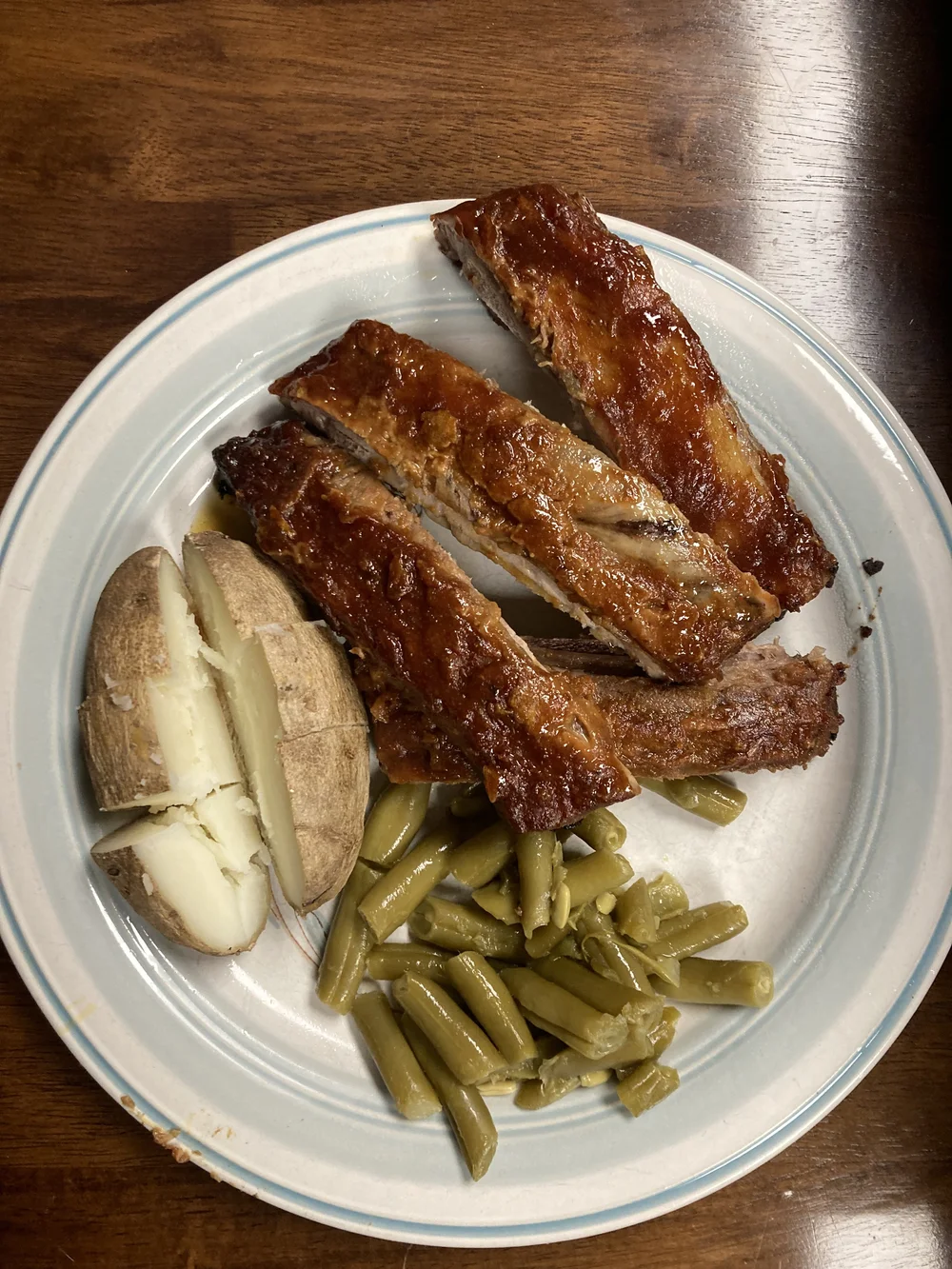 ribs and potatoes