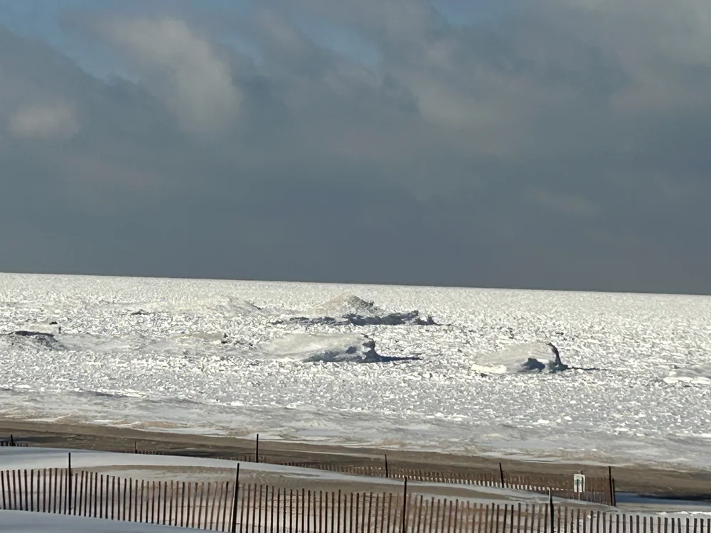 ice sheet that floated from chicago to michigan