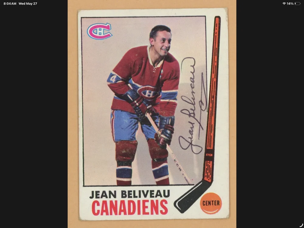 jean beliveau card