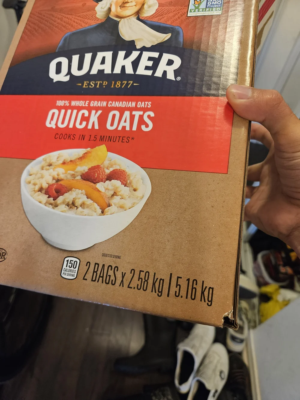 2 bags quaker quick oats