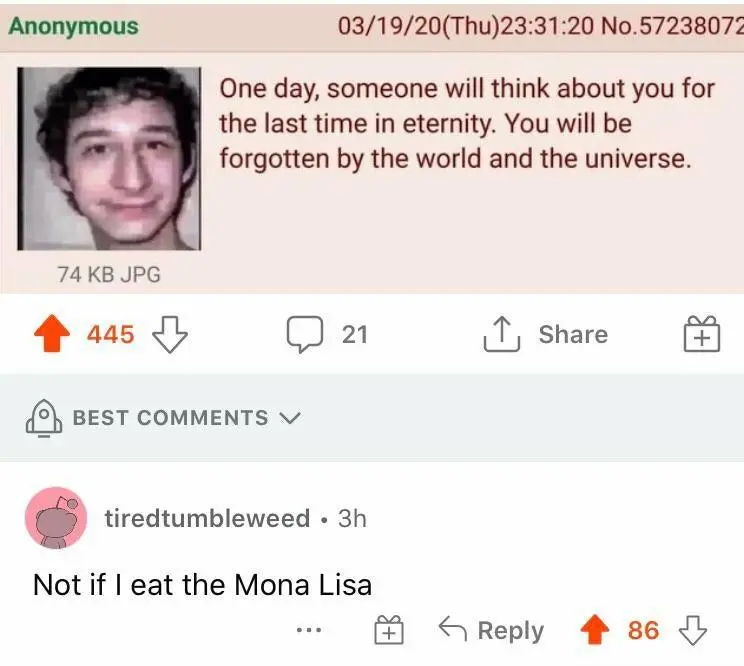 eating the mona lisa